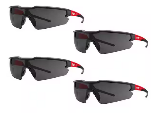 Safety Glasses with Tinted Anti-Scratch Lenses (4-Pack)