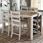 Casual White/Brown Wood 30 in. 4 Legs Dining Table