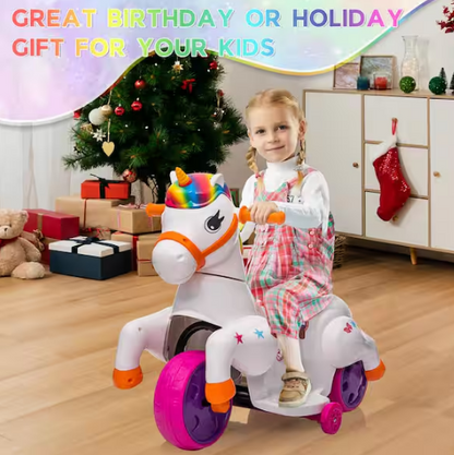 6-Volt Kids Ride on Unicorn Car Battery Powered Toy