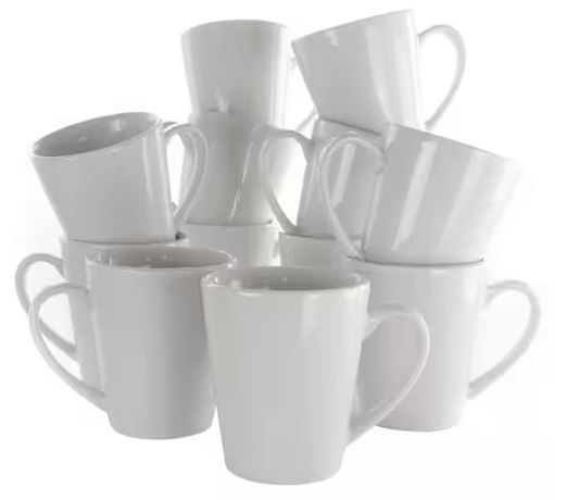 Holt 10 oz. White Porcelain Mug (Set of 12)