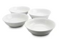 White Wide Rim Dinner and Serving Bowls (Set of 4)