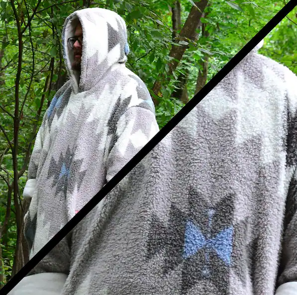 Wearable Throw Blanket Hoodie