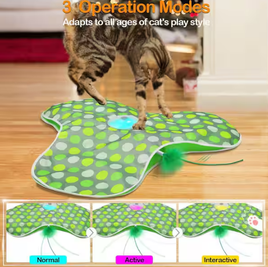 Interactive Cat Toys Rechargeable with Moving Feathers