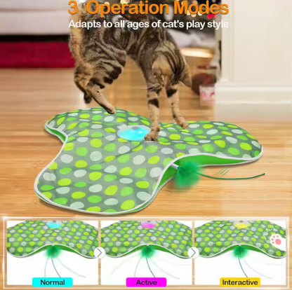 Interactive Cat Toys Rechargeable with Moving Feathers
