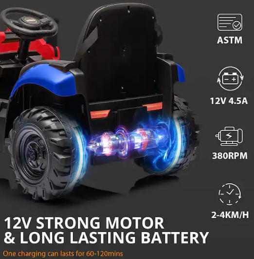 Hetoy 4 in 1 Ride on Tractor