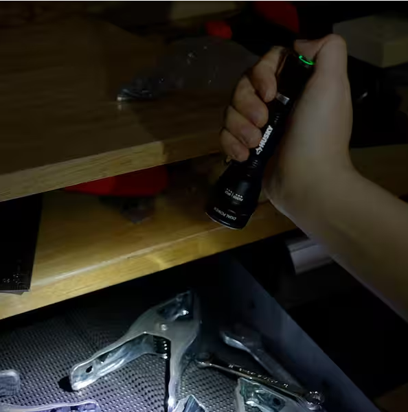 500-Lumens Dual Power Focusing Aluminum Flashlight