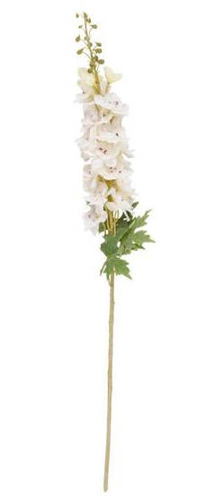 38 in. Tall White Delphinium Artificial Flower Stem
