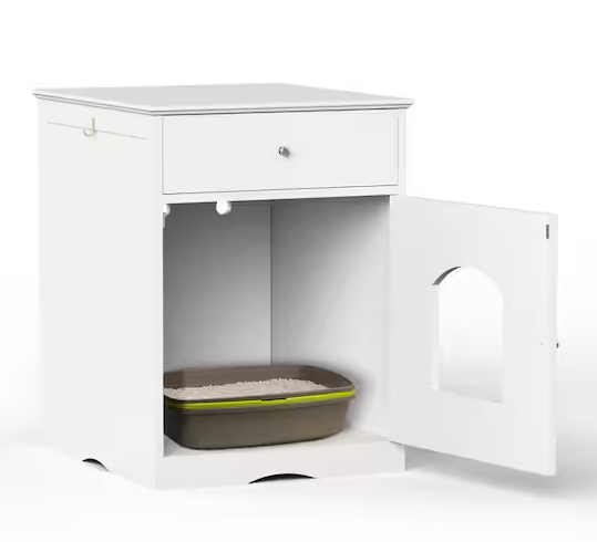 Wooden Pet House Cat Litter Box Enclosure