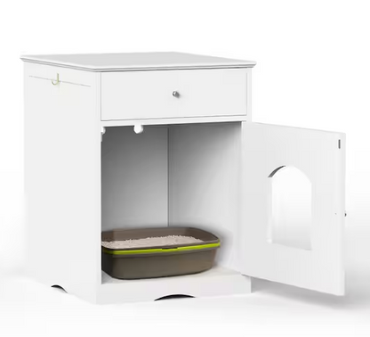 Wooden Pet House Cat Litter Box Enclosure