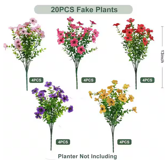 13 in. Multi-Colored Indoor/Outdoor Artificial Million Bells Flower