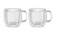 2-pc Double-Wall Glass Cappuccino Mug Set