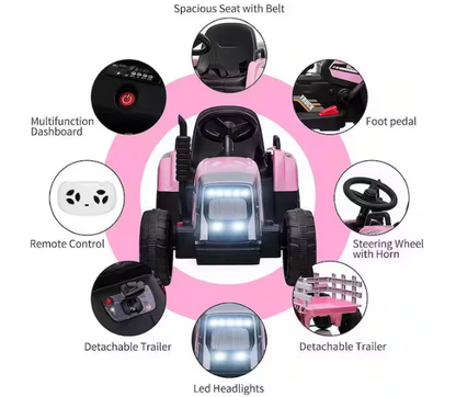 12V Ride on Tractor, Electric Vehicle Toy