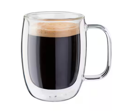 2-pc Double-Wall Glass Double Espresso Mug Set