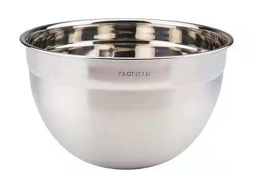 Stainless Steel Mixing Bowl - 7.5 Qt