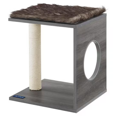 Sheree 17 in. Gray Brown Cat Tree