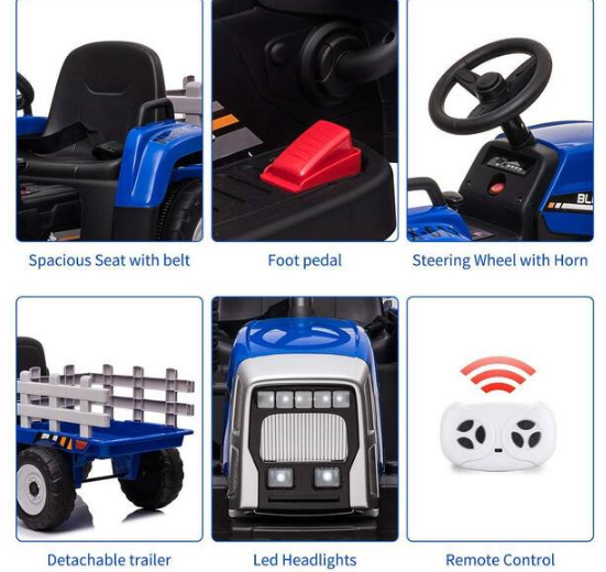 12V Ride on Tractor, Electric Vehicle Toy