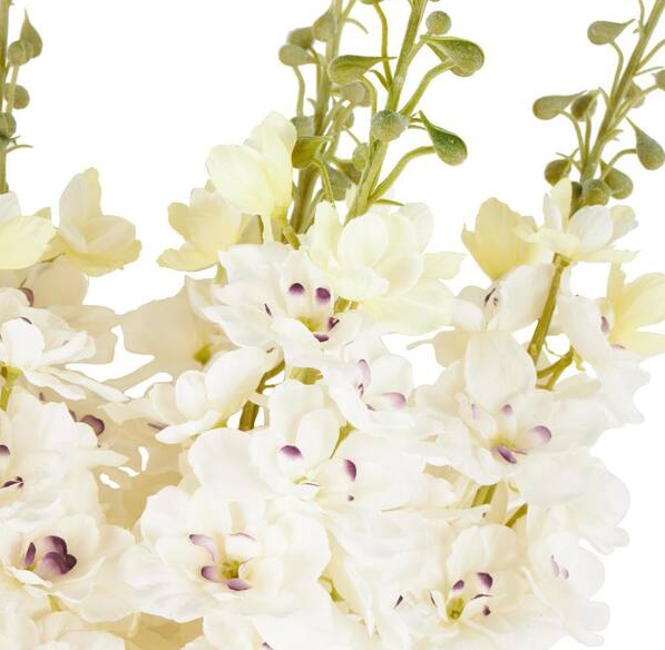 38 in. Tall White Delphinium Artificial Flower Stem