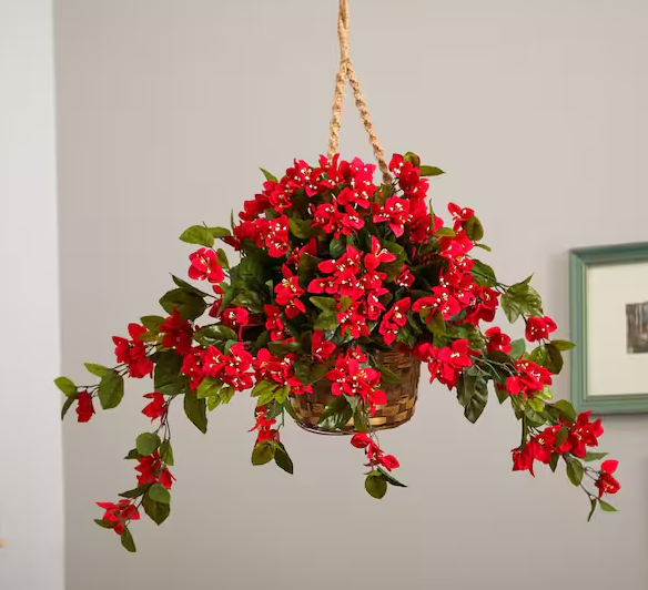 Artificial Bougainvillea Hanging Basket