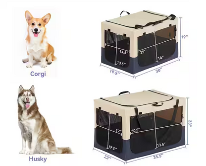 Dog Outdoor Travel Crate 3-Door Design
