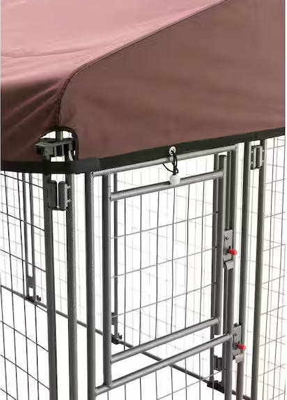 Deluxe Outdoor Dog Kennel with Cover, XXL