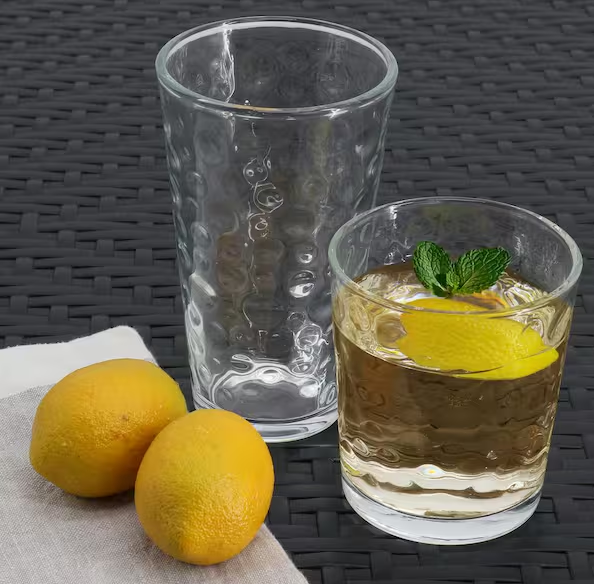 4-Piece 13.5 oz. Bubble Glass Tumbler Set