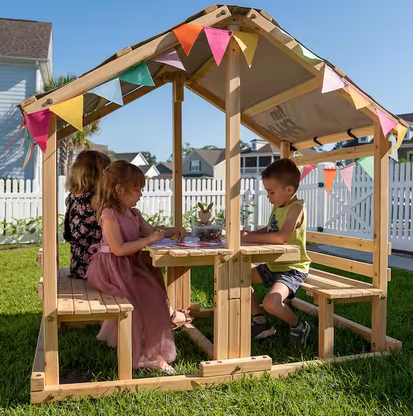 Kids Klubhouse Outdoor Indoor Wooden Playhouse