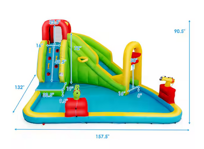 Multi-Color Inflatable Water Slide