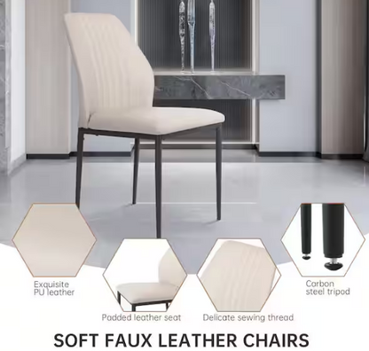 7-Piece Oak Rectangular Extendable Dining Table Set