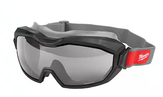 Gray Non-Vented Dual Coat Len's Goggle