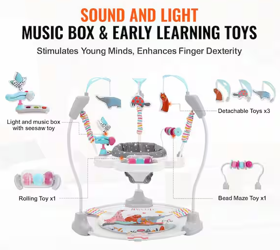 Baby Bouncer Toddler Play Jumper with Developmental Toys