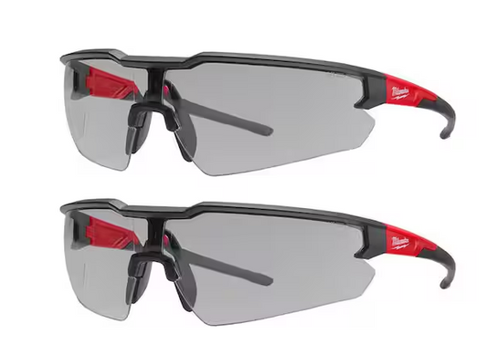 Safety Glasses with Gray Anti-Scratch Lenses (2-Pack)