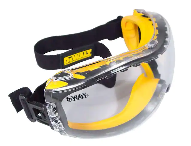 Safety Goggles Concealer with Clear Anti-Fog Lens