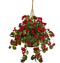 Artificial Geranium Hanging Basket