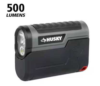 500-Lumens Compact Rechargeable Flashlight with Base Holster