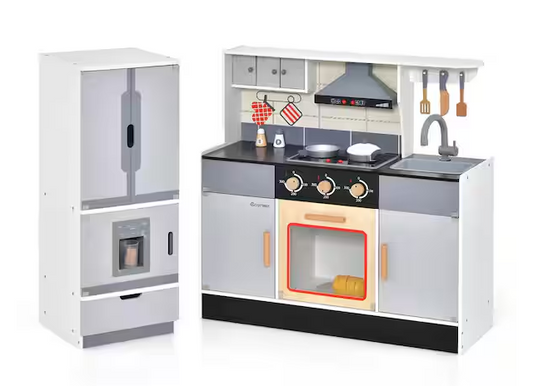 Kids Wooden Pretend Play Kitchen