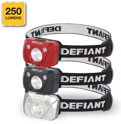 3-Pack 250lm Headlight-3 x 3AAA Battery