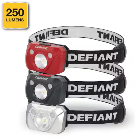 3-Pack 250lm Headlight-3 x 3AAA Battery