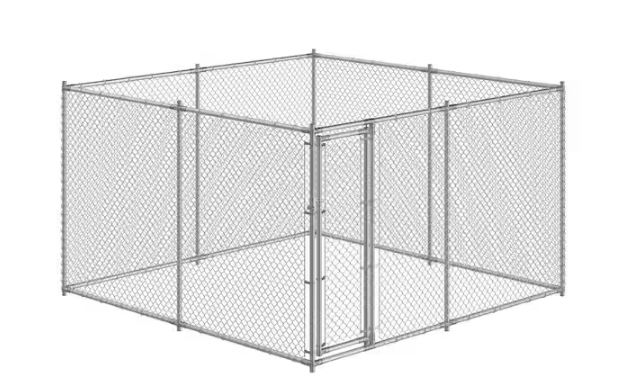 Two-in-One Galvanized Chain Link Kennel Fence Panel Kit