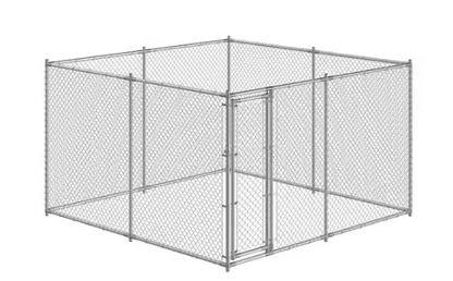 Two-in-One Galvanized Chain Link Kennel Fence Panel Kit