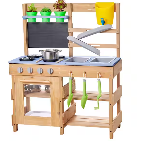 Wood Outdoor Play Kitchens with Stoves