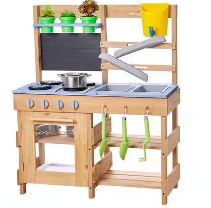 Wood Outdoor Play Kitchens with Stoves