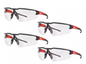+2.50 Bifocal Safety Glasses Magnified Anti-Scratch Lenses (4-Pack)