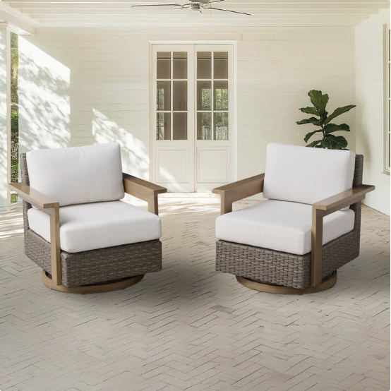 Juniper 2-piece Swivel Glider Chairs