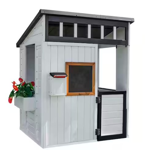 Caraway Cottage Outdoor White Cedar Wood Playhouse