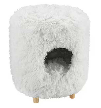 Rocket 18 in. White Cat Tree Cylinder