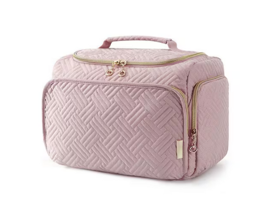 Black Travel Toiletry Bag, Cosmetic Makeup Organizer