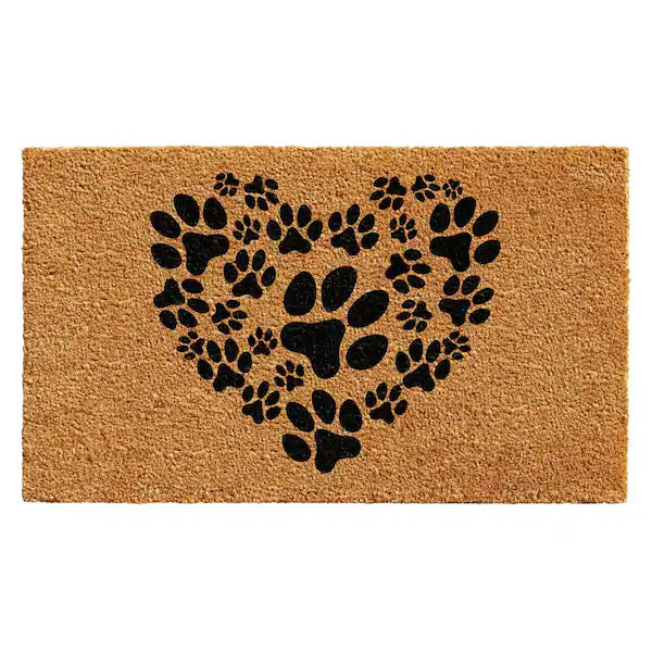 Heart Paws Doormat, 17" x 29"