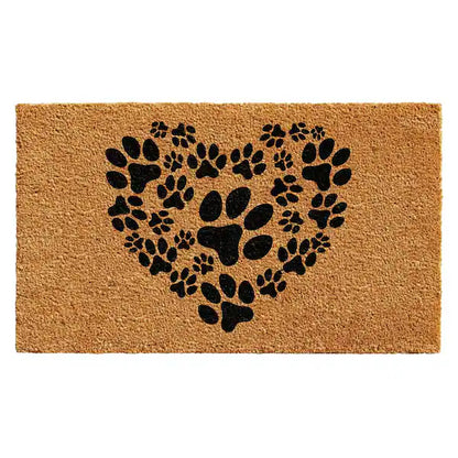 Heart Paws Doormat, 17" x 29"