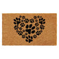 Heart Paws Doormat, 17" x 29"