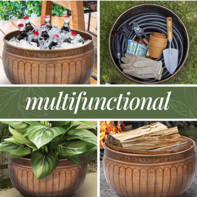 Hose Pot with Lid Copper Finish - La Jolla